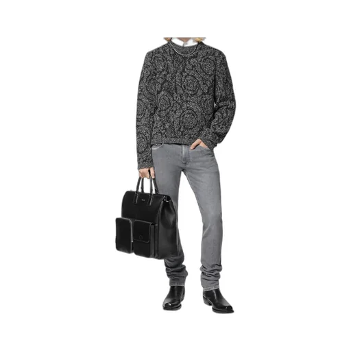 Barocco Jacquard Crewneck Tweed Jumper