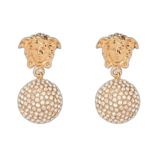 Medusa Crystal Drop-Pendant Earrings