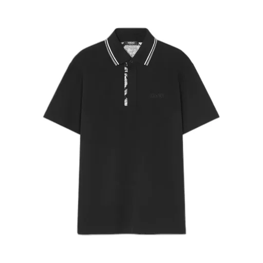 Barocco Embroidered Short-Sleeved Polo Shirt