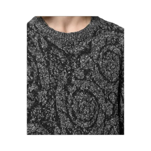 Barocco Jacquard Crewneck Tweed Jumper