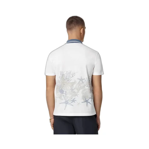 Starfish Printed Short-Sleeved Polo Shirt
