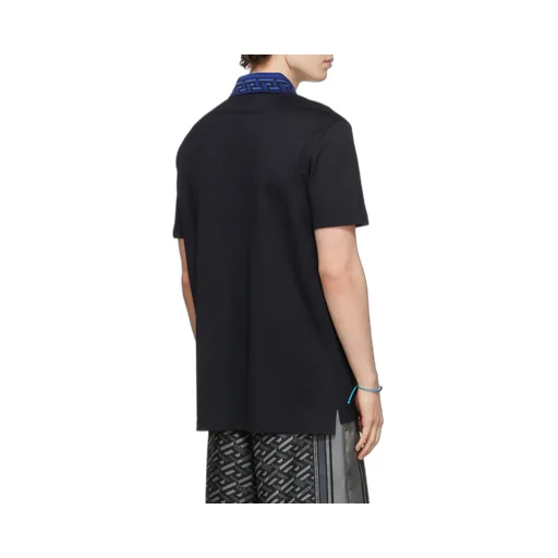 Intarsia Logo Short-Sleeved Polo Shirt