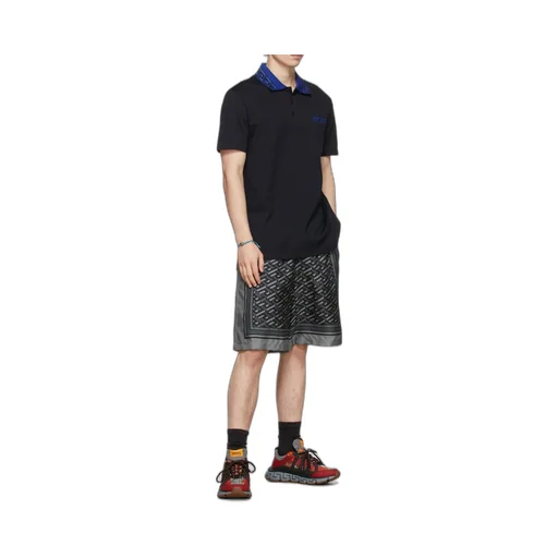 Intarsia Logo Short-Sleeved Polo Shirt