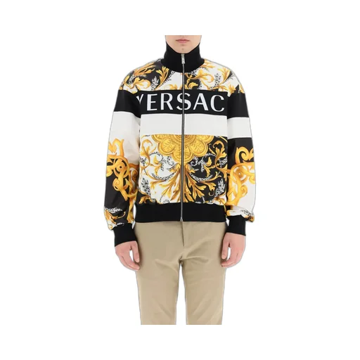 Iconic Print Zip-Up Logo Jacket