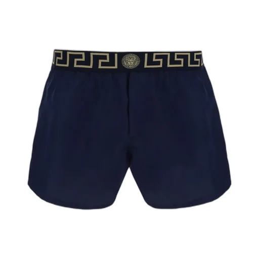 Greca Border Elasticated Waistband Swim Shorts