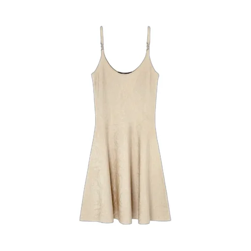 Barocco Jacquard Sleeveless Flared Mini Dress