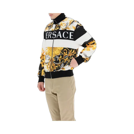 Iconic Print Zip-Up Logo Jacket