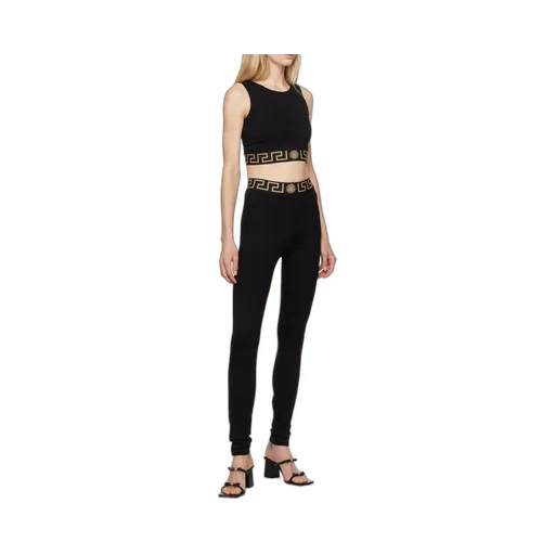 Greca Border Sleeveless Cropped Top