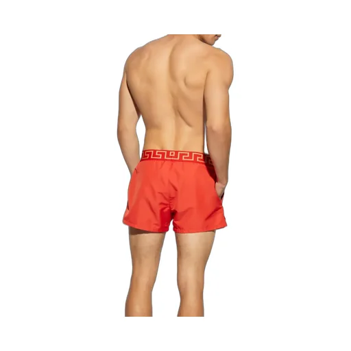 Greca Border Elasticated Waistband Swim Shorts
