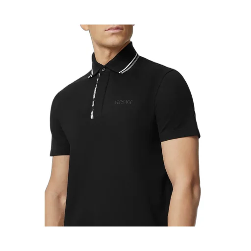 Barocco Embroidered Short-Sleeved Polo Shirt
