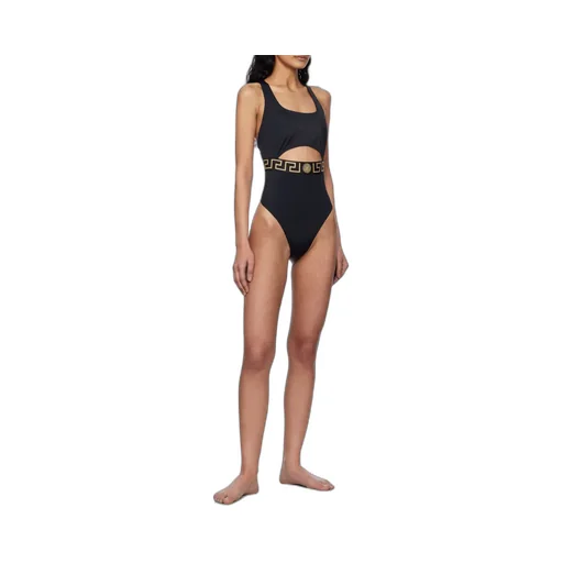 Greca Border Cut-Out One-Piece Swimsuit