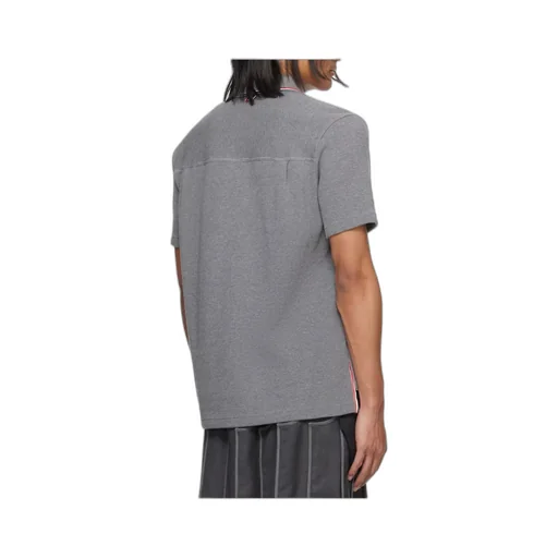 Textured Short-Sleeved Polo Shirt