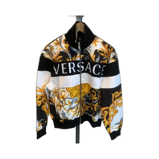 Iconic Print Zip-Up Logo Jacket