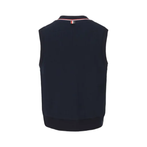 Logo-Patch Ribbed Sleeveless Jumper