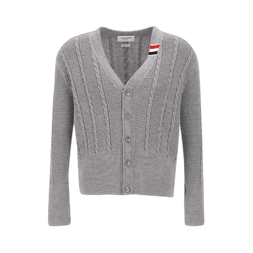 V-Neck Buttoned Knitted Cardigan