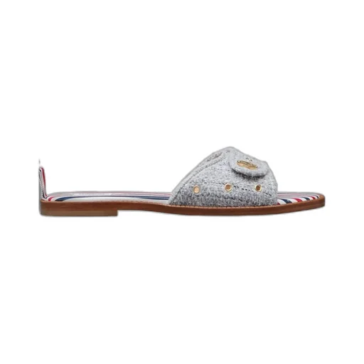 Tweed Slip-On Sandals