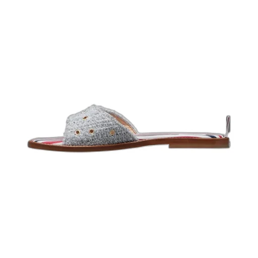 Tweed Slip-On Sandals