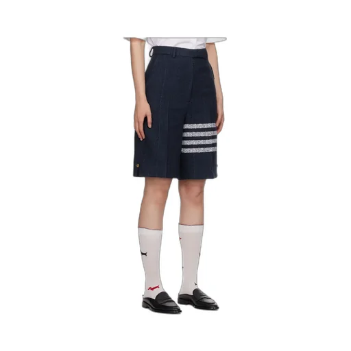4-Bar Stripe High-Waisted Shorts