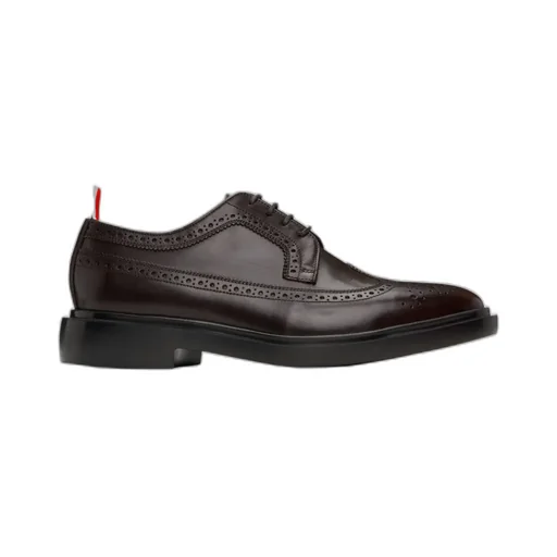 Brogue-Detail Lace-Up Derby Shoes