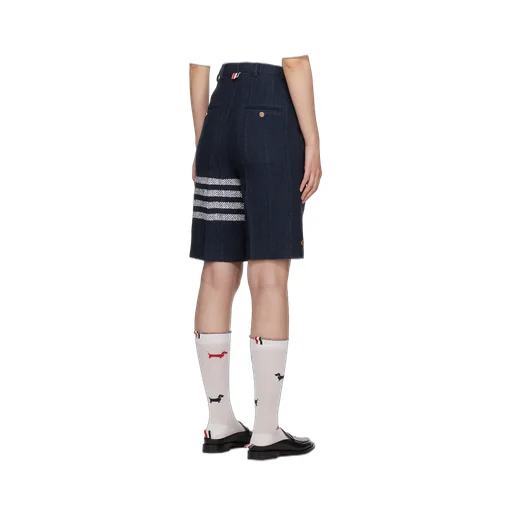 4-Bar Stripe High-Waisted Shorts