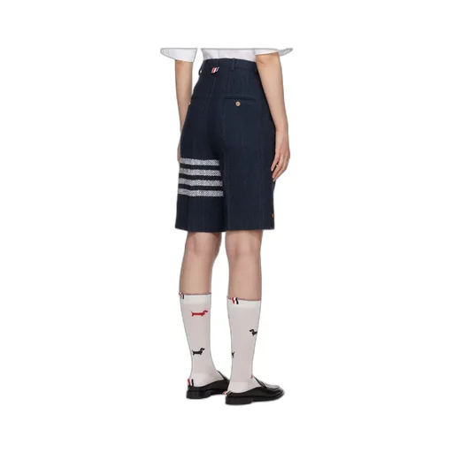 4-Bar Stripe High-Waisted Shorts