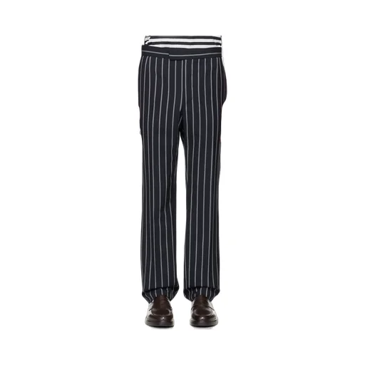 Striped Straight Leg Trousers