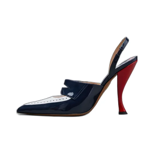 Curved-Heel 120Mm Leather Pumps