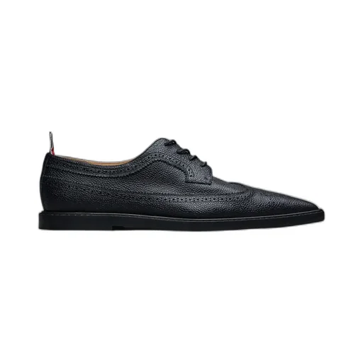 Pointed-Toe Leather Brogues