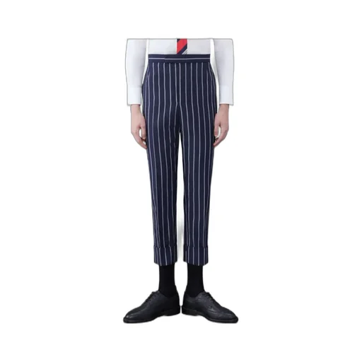 Striped Straight Leg Trousers