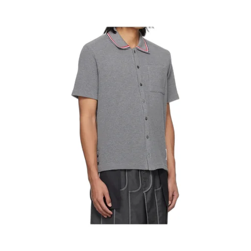 Textured Short-Sleeved Polo Shirt