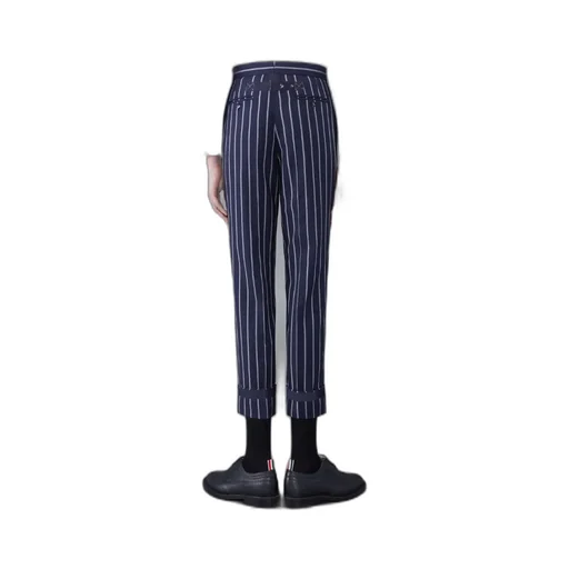 Striped Straight Leg Trousers