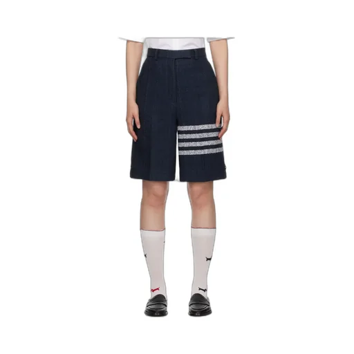 4-Bar Stripe High-Waisted Shorts