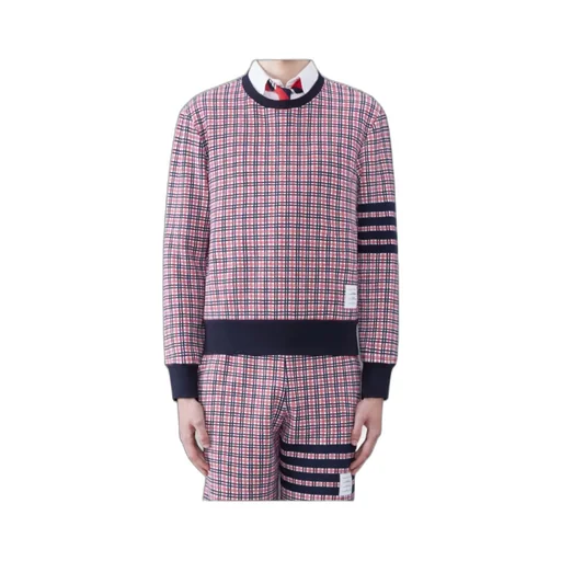 Check Jacquard 4-Bar Sweatshirt