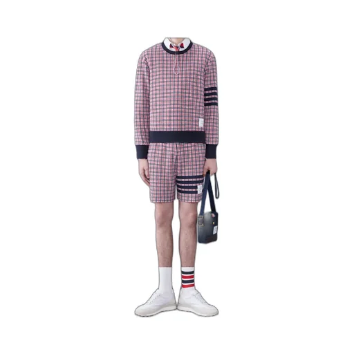 Check Jacquard 4-Bar Sweatshirt