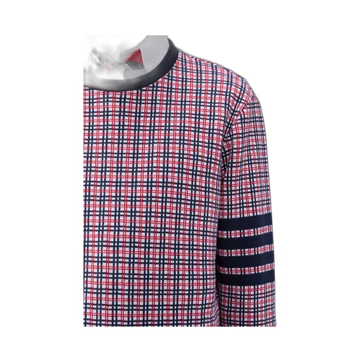 Check Jacquard 4-Bar Sweatshirt