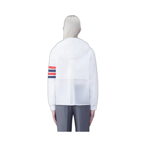 4-Bar Stripe Detailed Hooded Jacket