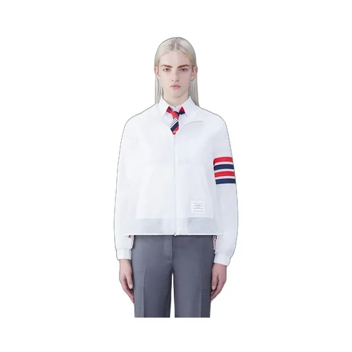 4-Bar Stripe Detailed Hooded Jacket