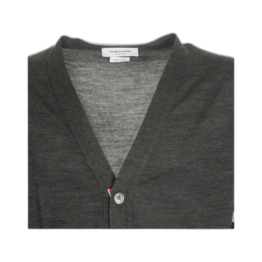 4-Bar V-Neck Knitted Cardigan
