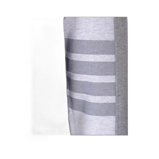 4-Bar Striped Crewneck Sweatshirt