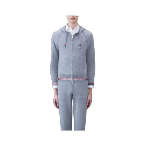 Cashmere Knitted Zip-Up Hoodie