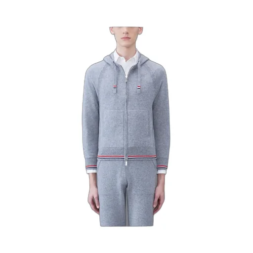 Cashmere Knitted Zip-Up Hoodie