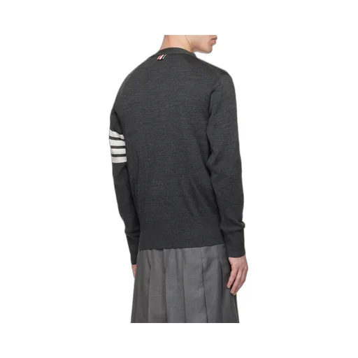 4-Bar V-Neck Knitted Cardigan