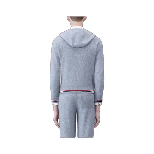 Cashmere Knitted Zip-Up Hoodie