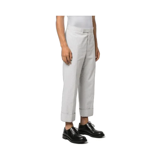 Low-Rise Stripe-Pattern Tailored Trousers