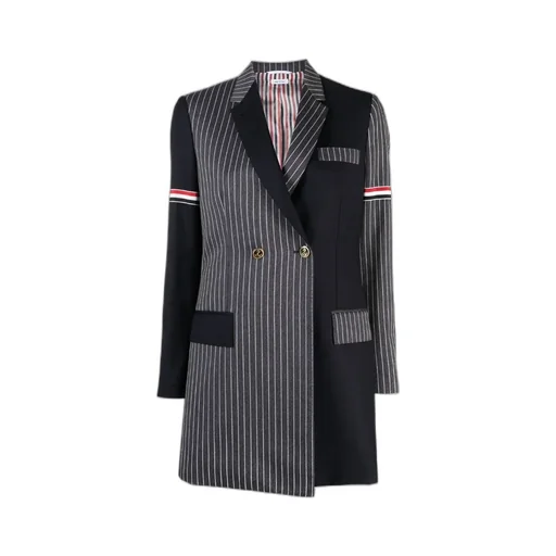Patchwork Button-Up Blazer