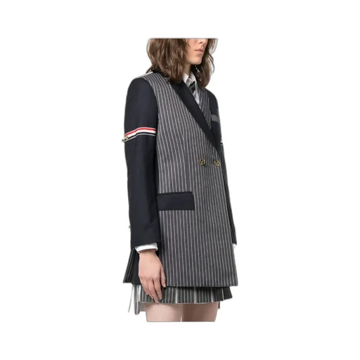 Patchwork Button-Up Blazer