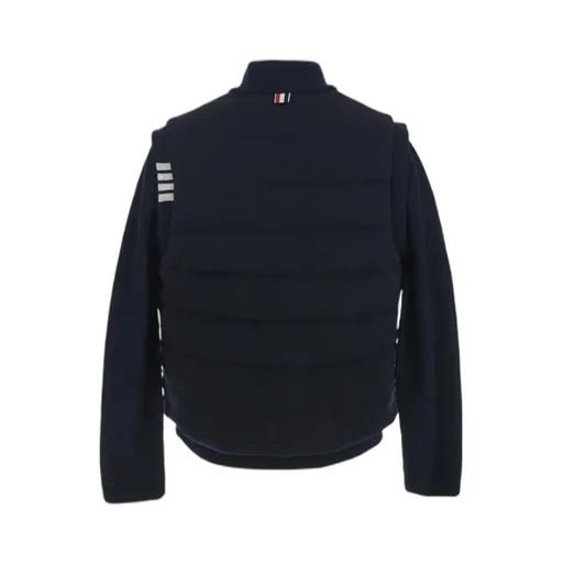 Padded Press-Stud Ribbed Jacket