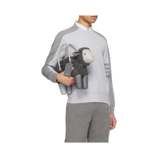 4-Bar Striped Crewneck Sweatshirt