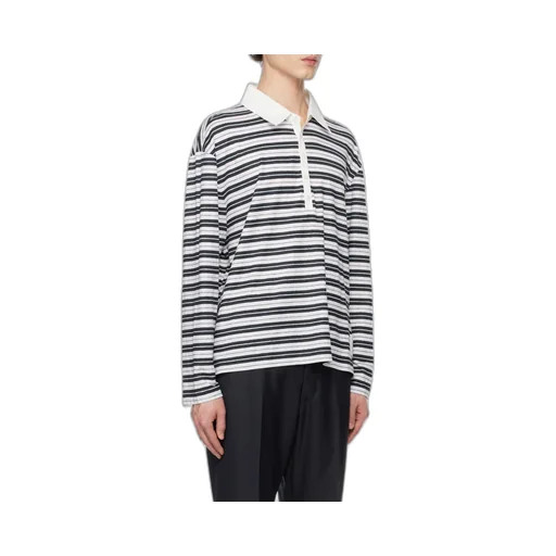 Logo Patch Long-Sleeved Polo Shirt