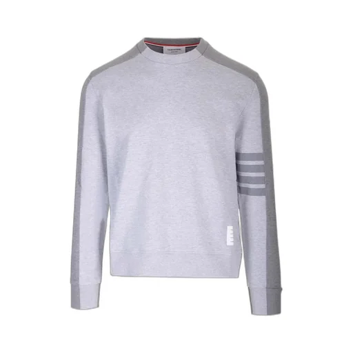4-Bar Striped Crewneck Sweatshirt